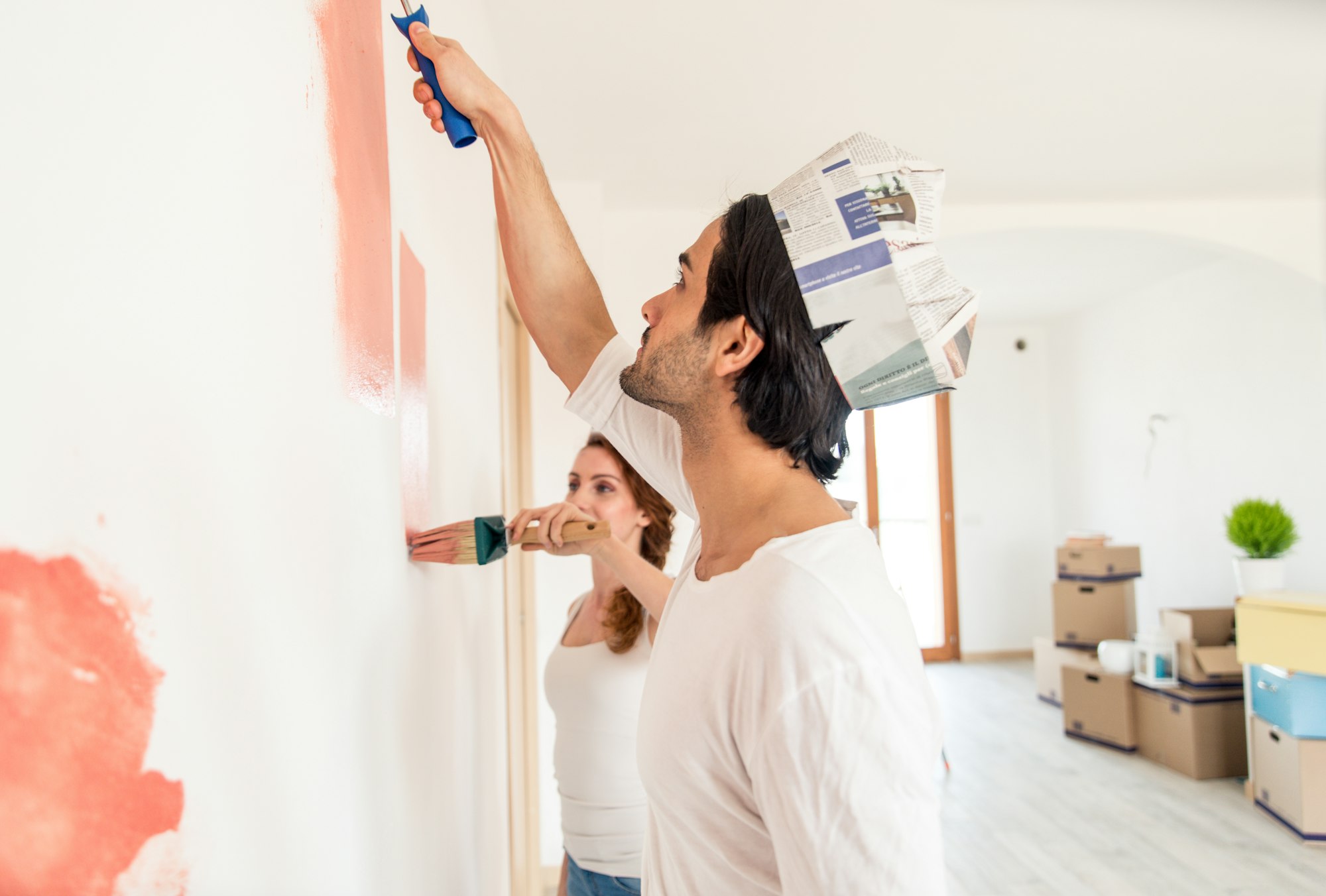 Couple moving into new house